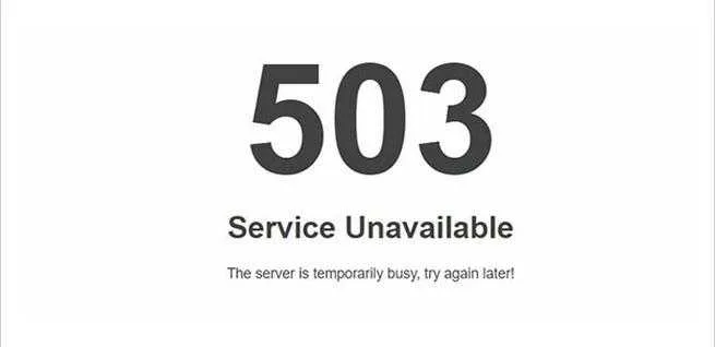 503 error service unavailable 