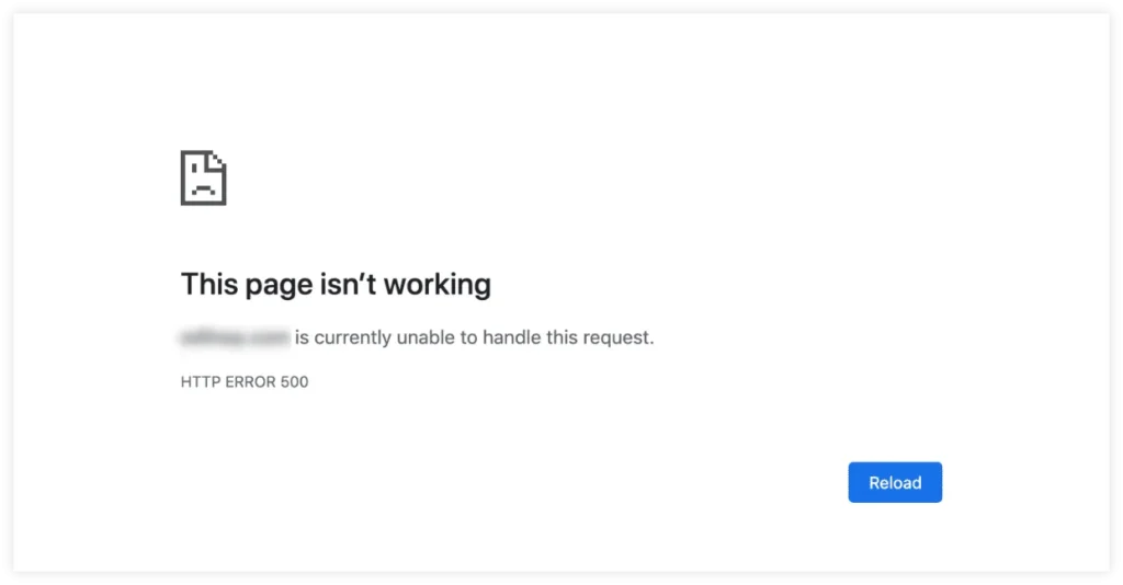 this page isn't working