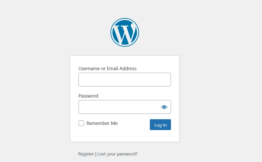 wordpress login 