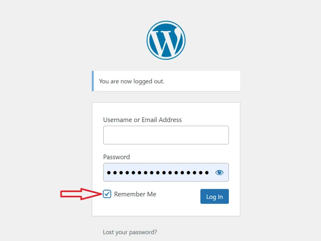 wordpress remember me